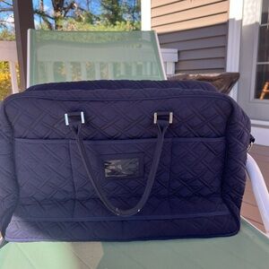 Vera Bradley Quilted Navy Blue Travel Bag